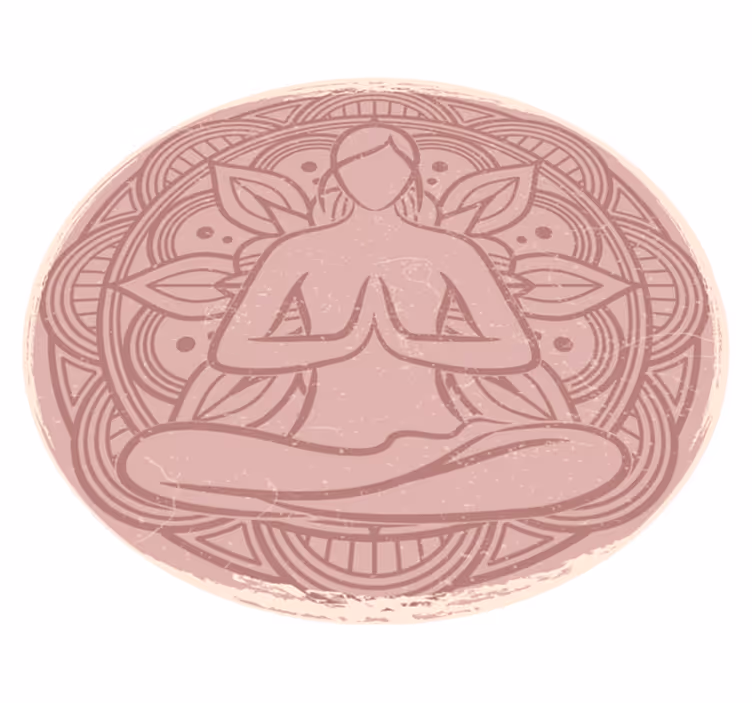 Lotoso meditacijos figūra gėlių kilimas - „Tenstickers“