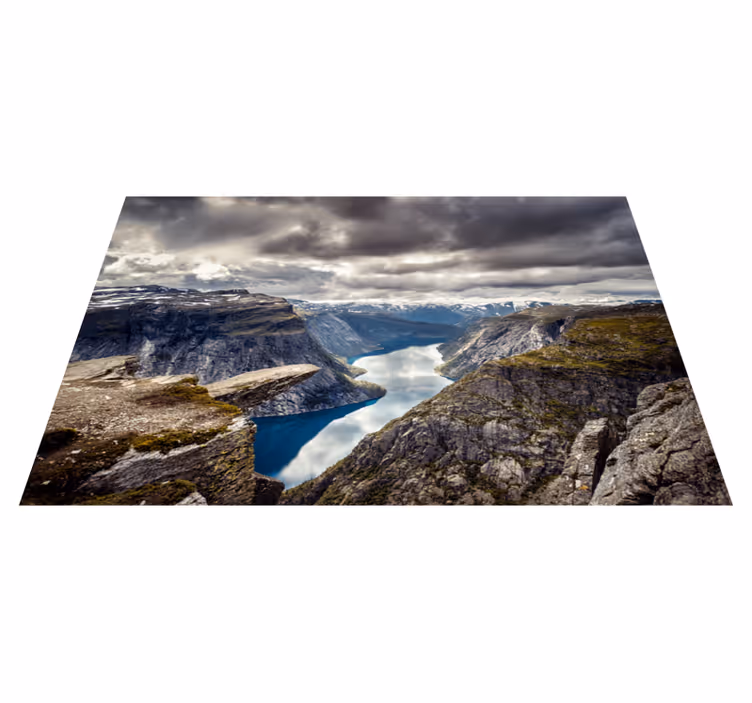 Trolltunga norvegijos gamtos vinilo kilimas - „Tenstickers“