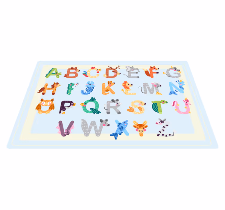 Spalvingas vinilo abėcėlės kilimas - „Tenstickers“