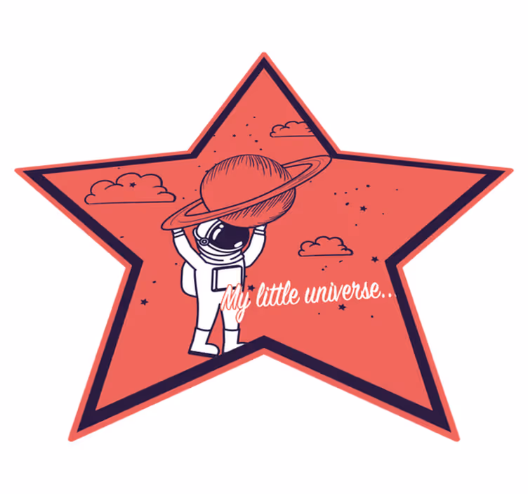 Astronautas žvaigždžių tyrinėtojas vaikų vinilinė kilimėlė - „Tenstickers“