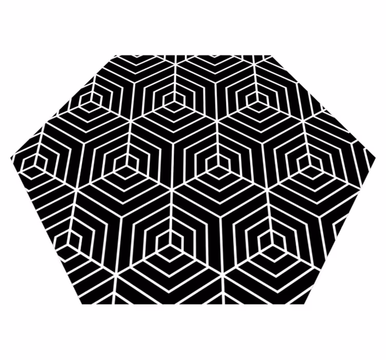 šešiakampis labirintas geometriniai kilimas - „Tenstickers“