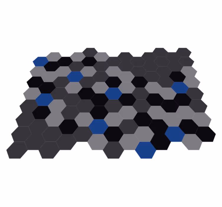 šešiakampiai atspalviai geometriniai kilimas - „Tenstickers“