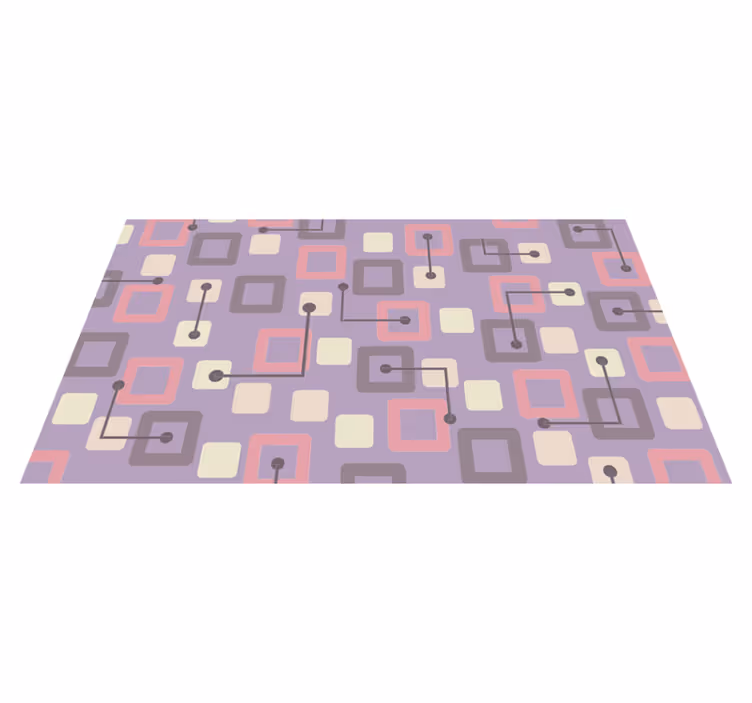 Rausvi ir violetiniai šiuolaikiniai plytelių geometriniai kilimai - „Tenstickers“