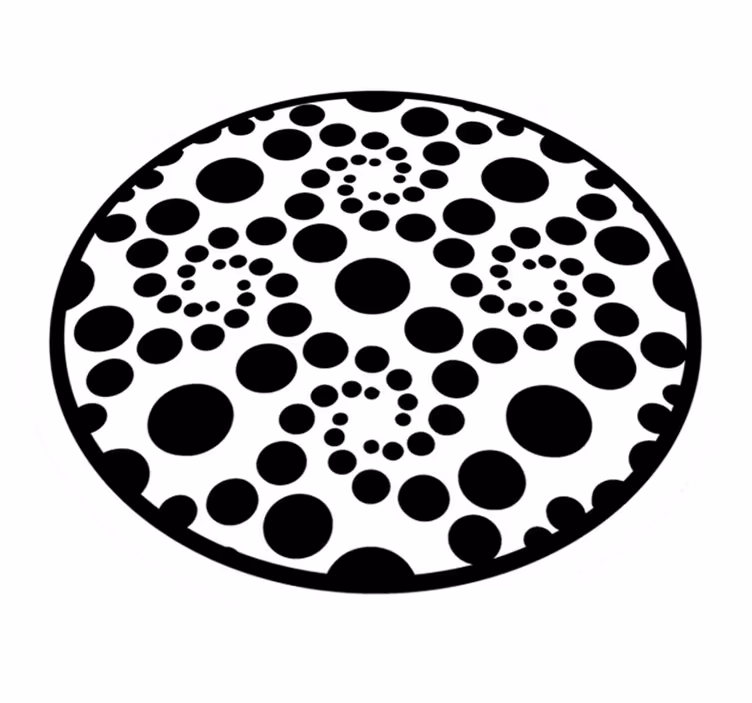 Apskritas punktyrinis raštas geometriniai kilimas - „Tenstickers“