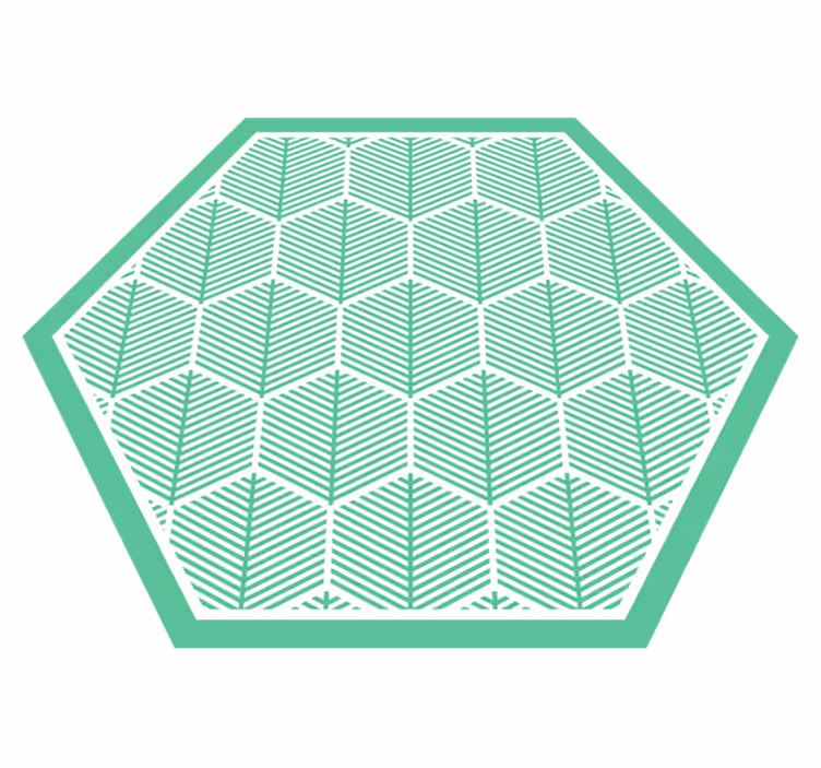 Botaninė geometrija gėlių rašto kilimėlis - „Tenstickers“