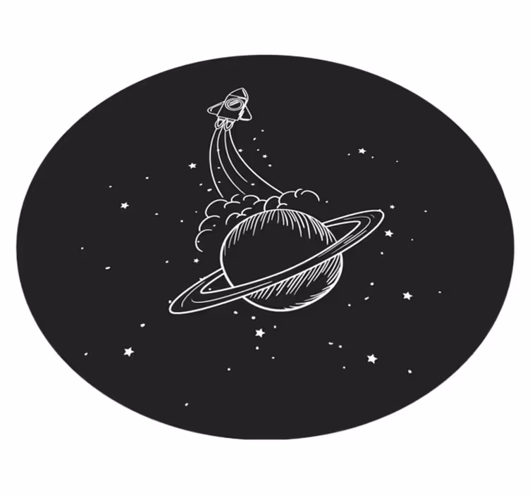 Raketa orbitoje žvaigždžių vinilinis kilimėlis - „Tenstickers“