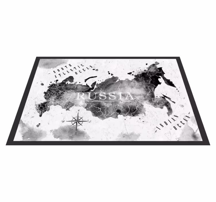 Pasaulio žemėlapis vinilo kilimėlis monohrominis - „Tenstickers“