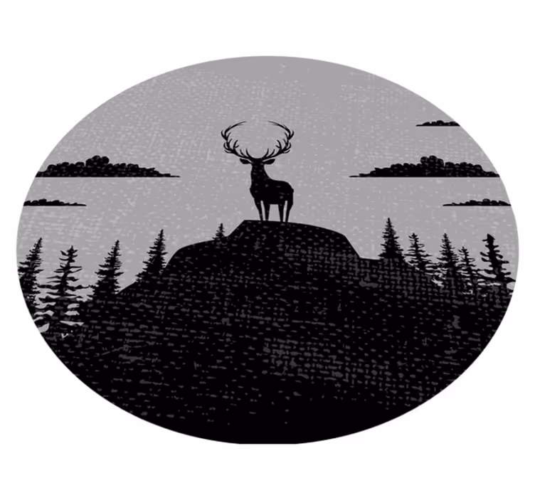 Didingas elnio siluetas gamtos vinilinis kilimas - „Tenstickers“
