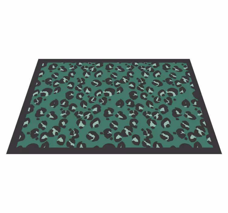 žalias leopardo raštas gyvūnų spaudos vinilo kilimėlis - „Tenstickers“