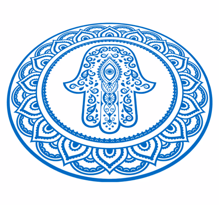 Apvali fatimos ranka mandala kilimėlis - „Tenstickers“