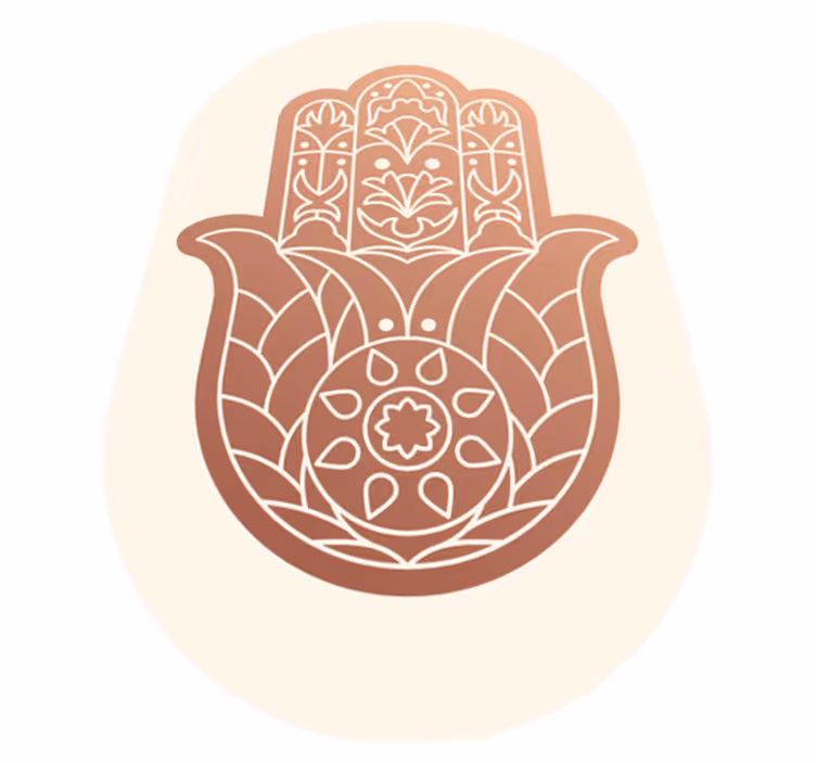 Smėlio spalvos fatimos ranka mandala kilimėlis - „Tenstickers“