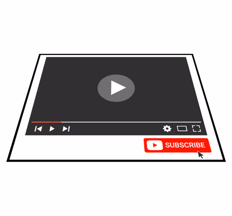 „youtube“ prenumeratos mygtuko pasirinktinis vinilo kilimas - „Tenstickers“