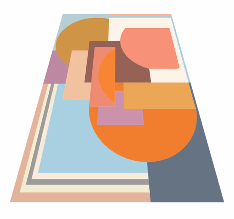 Ryškios formos geometriniai kilimas - „Tenstickers“