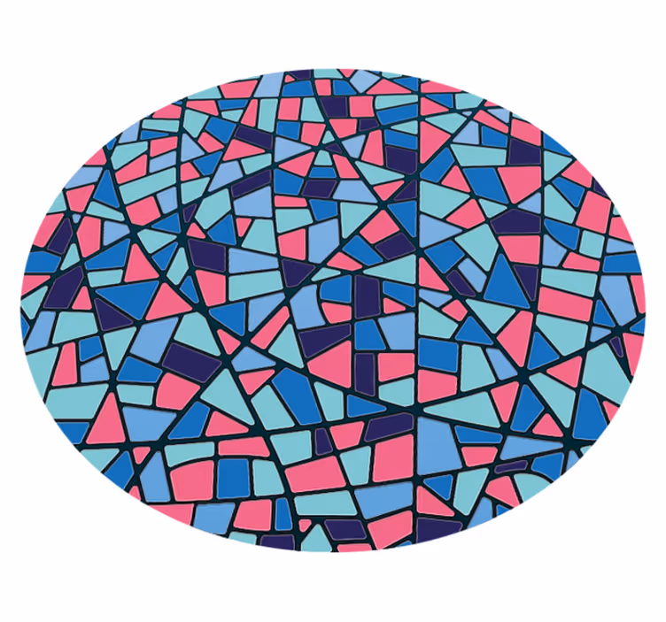 Spalvingas geometrinis išdėstymas mozaikinė vinilo kilimėlė - „Tenstickers“
