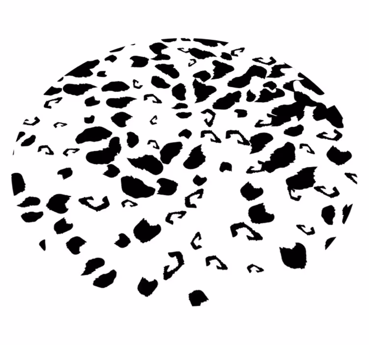 B & w leopardo rašto gyvūninio rašto vinilo kilimas - „Tenstickers“