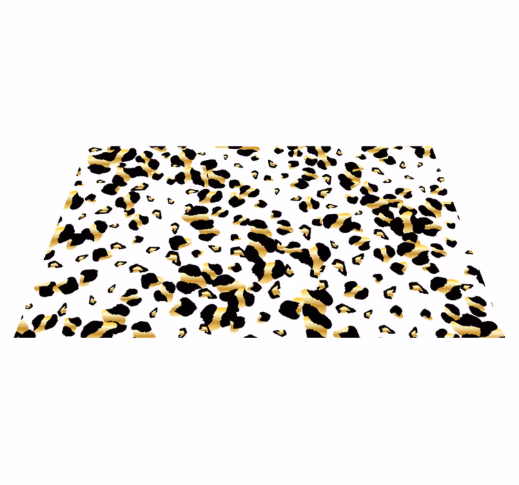 Leopardo rašto elegancija gyvūnų spaudos vinilo kilimėlis - „Tenstickers“