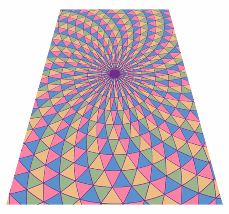 Spalvingi trikampiai sūkuriai geometriniai kilimas - „Tenstickers“
