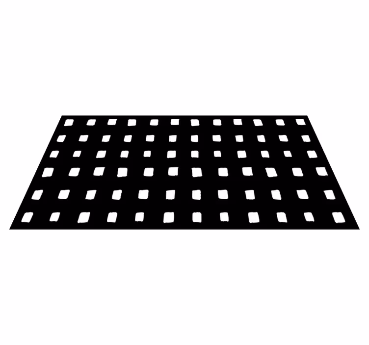 Juodai baltas kvadratinis raštas minimalistinis kilima - „Tenstickers“