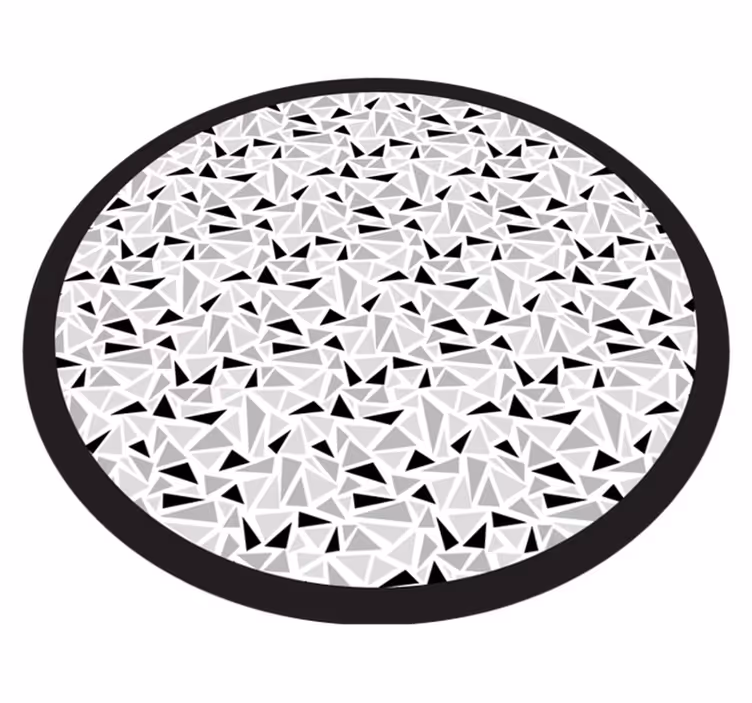 Juodi ir pilki trikampiai geometriniai kilimas - „Tenstickers“