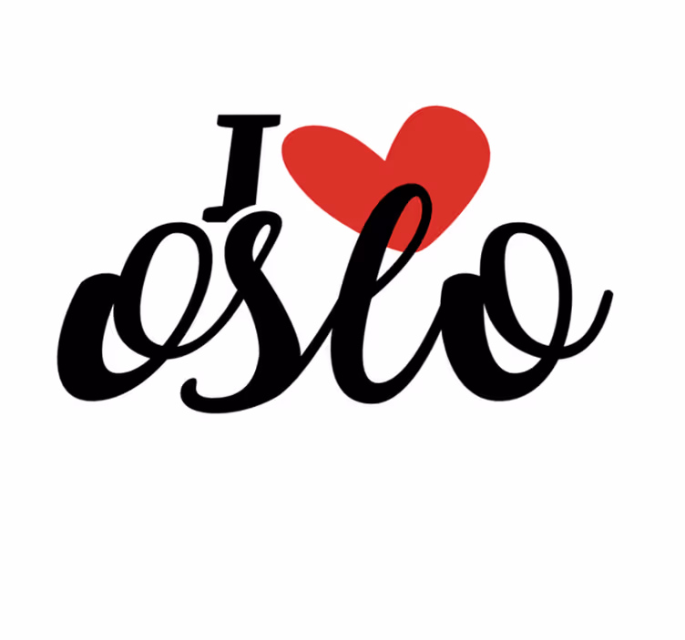 Nuoširdi oslo meilė vinilo kilimėlas su frazėmis - „Tenstickers“