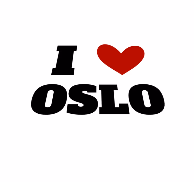 Man patinka oslo big text šiaurinis vinilo kilimas - „Tenstickers“