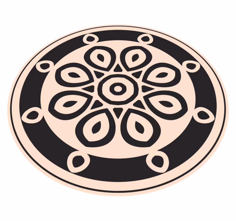 Elegantiškas apskritas motyvas mandala kilimėlis - „Tenstickers“