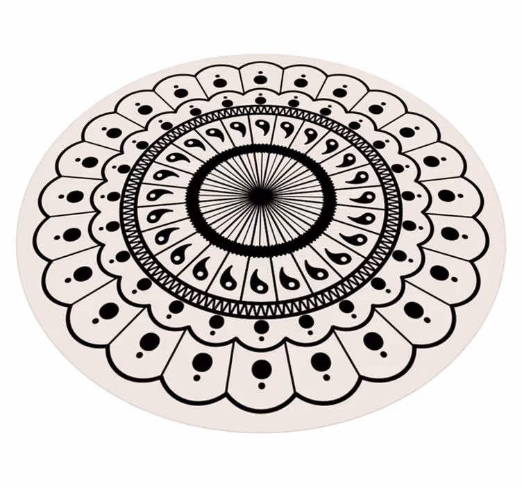 Apskritas boho mandala miegamojo kilimas - „Tenstickers“