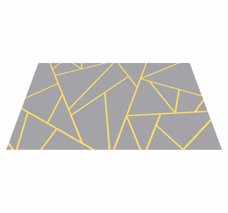 Geometrinis kilimas moderni geltona ir pilka - „Tenstickers“