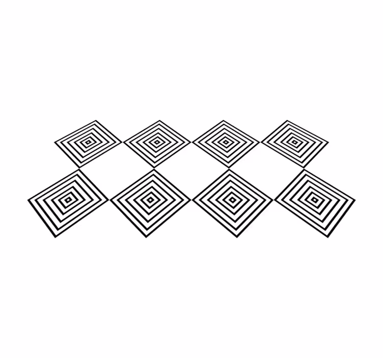 Koncentriniai kvadratai geometriniai kilimas - „Tenstickers“
