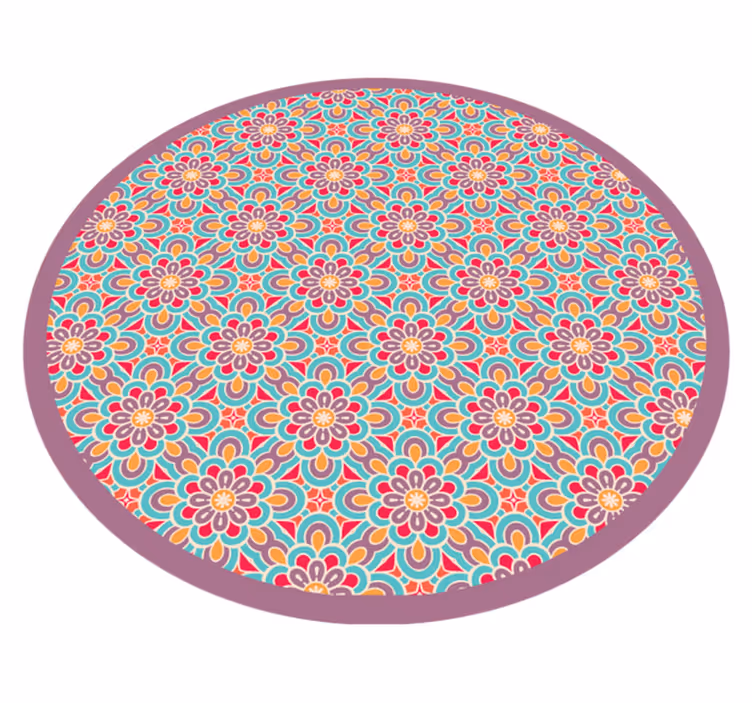 Mandala kilimėlis su ryškiu gėlių raštu - „Tenstickers“
