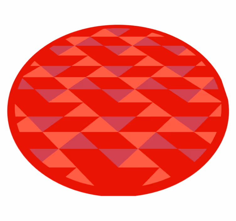 Raudono trikampio raštas geometriniai kilimas - „Tenstickers“