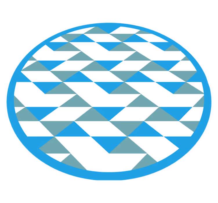 Mėlyni ir žali elementai geometriniai kilimas - „Tenstickers“