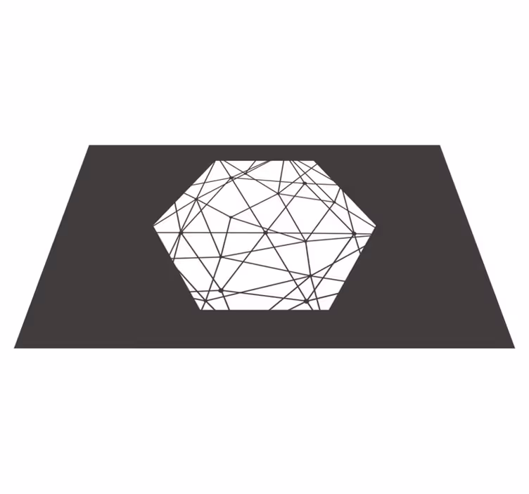 Abstraktus šešiakampis raštas geometriniai kilimas - „Tenstickers“