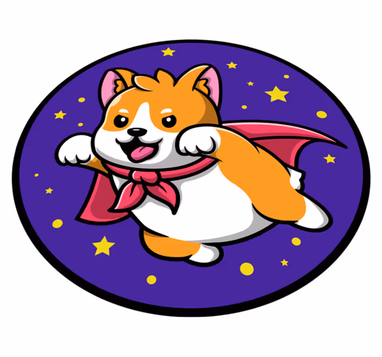 Superherojų korgis vaikų vinilinė kilimėlė - „Tenstickers“