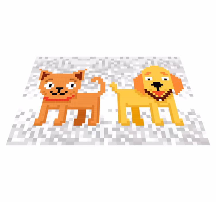 Pixel art naminių gyvūnėlių kilimas - „Tenstickers“