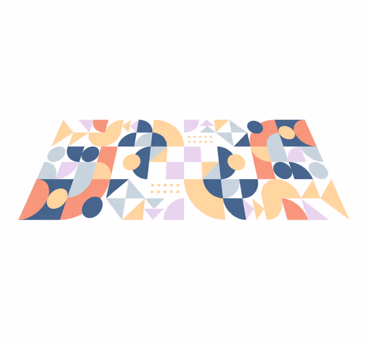 žaidžia abstrakčios formos geometriniai kilimas - „Tenstickers“