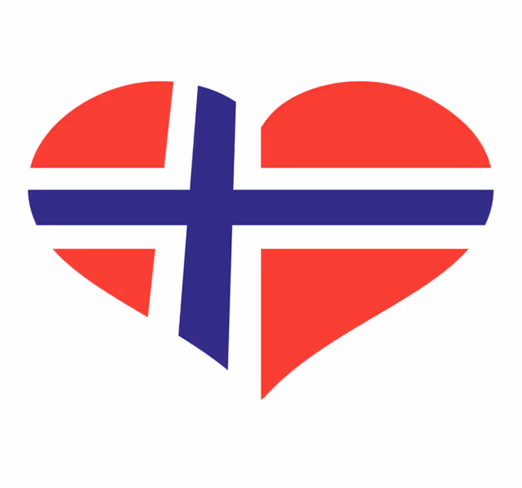 Meilė norvegijos dizainui vinilo kilimėlis miegamajam - „Tenstickers“