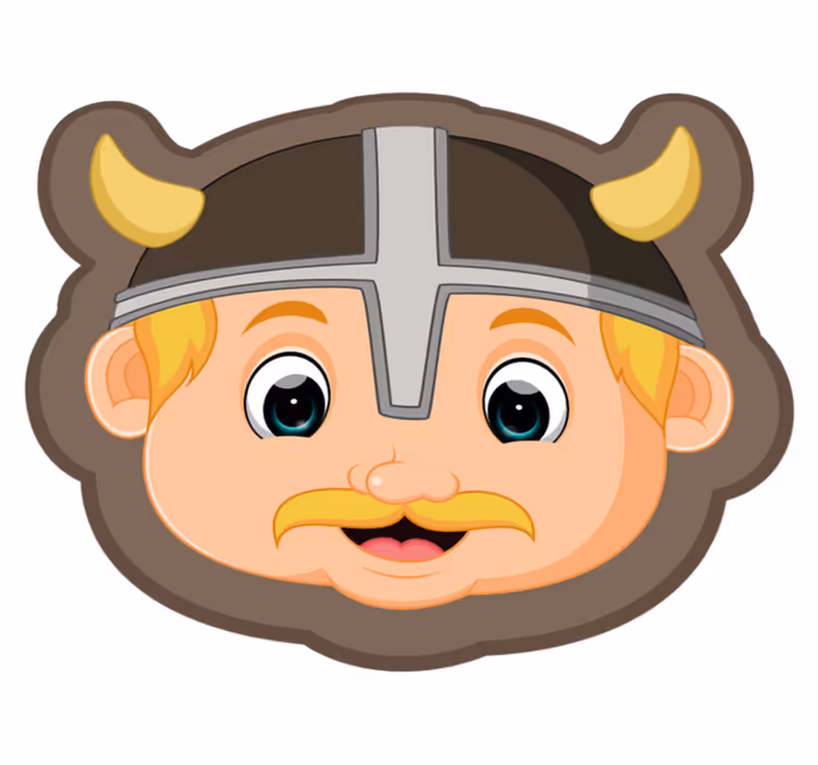 šviesiaplaukis vikingų personažas vaikų vinilinė kilimėlė - „Tenstickers“