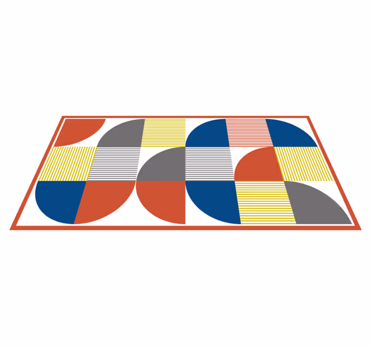 Ryškios abstrakčios figūros geometriniai kilimas - „Tenstickers“