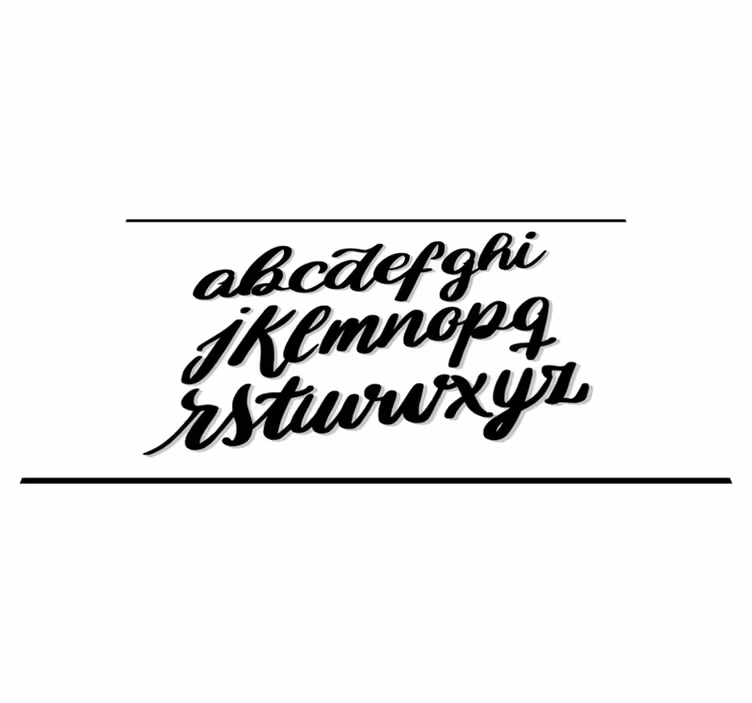 Abėcėlės raidės pagal užsakymą vinilo kilimas - „Tenstickers“