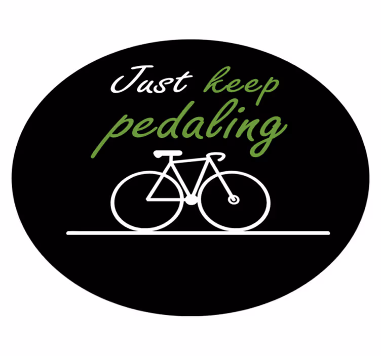 Minti pedalus vinilo kilimėlas su frazėmis - „Tenstickers“