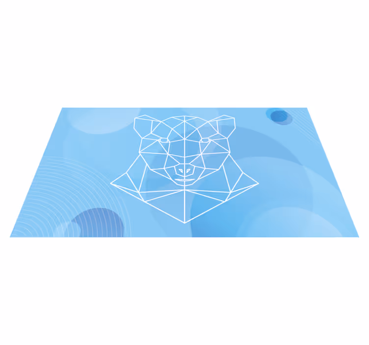 Geometrinis lokio kontūras gyvūnų vinilo kilimėlis - „Tenstickers“