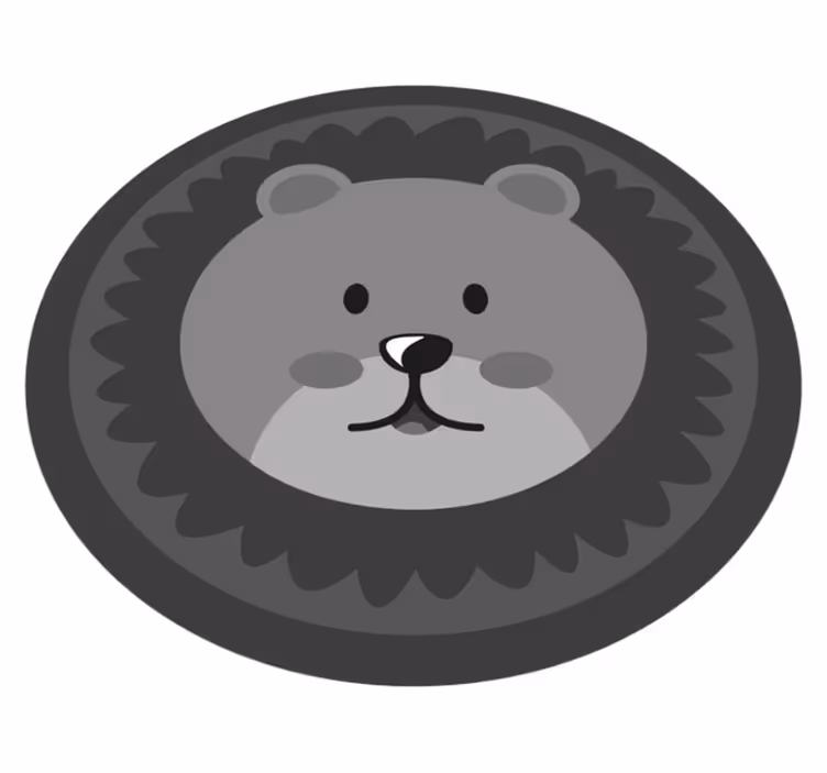 Mielas liūto veidas kilimas vaiko kambariui - „Tenstickers“