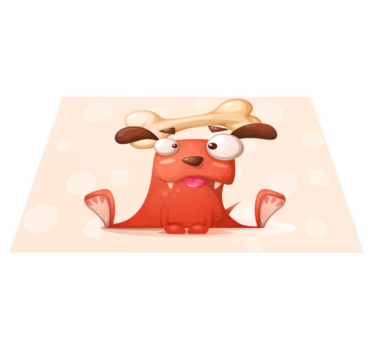 Linksmas šuniukas kilimas vaiko kambariui - „Tenstickers“