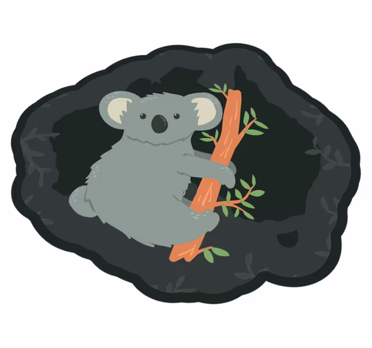 Koala šaldo ant šakelės gyvūnų stalo padekliukai - „Tenstickers“