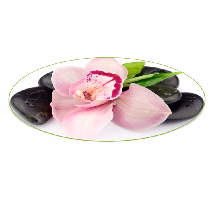 Elegantiška orchidėjų kompozicija gėlių rašto kilimėlis - „Tenstickers“