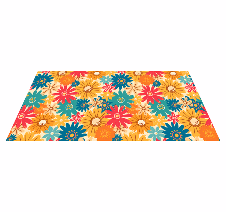 Gėlių rašto kilimėlis spalvingu raštu - „Tenstickers“