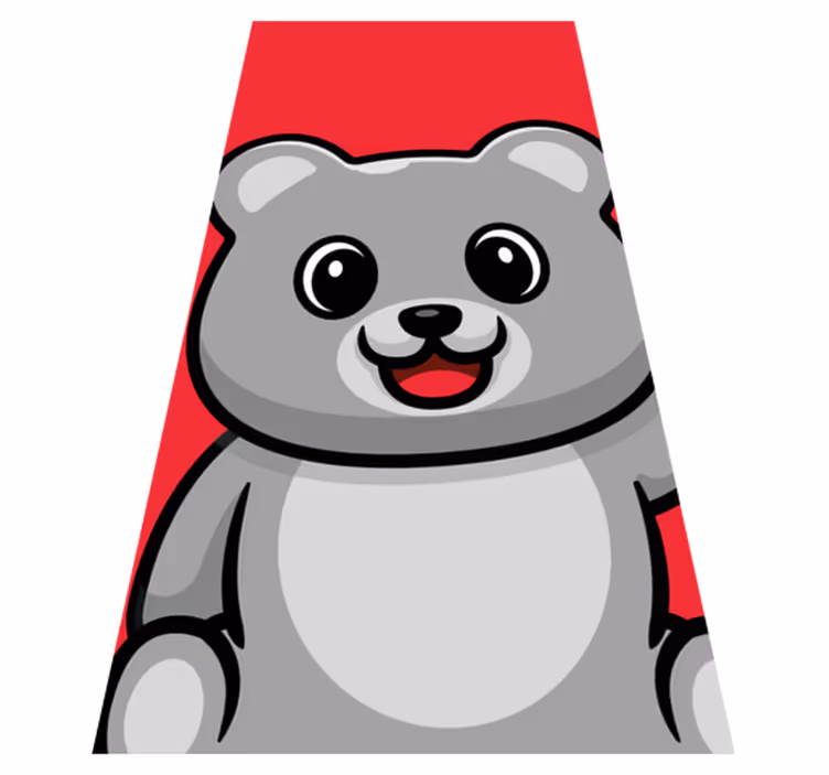 Putlių lokių gyvūnų stalo padekliukai portretas - „Tenstickers“
