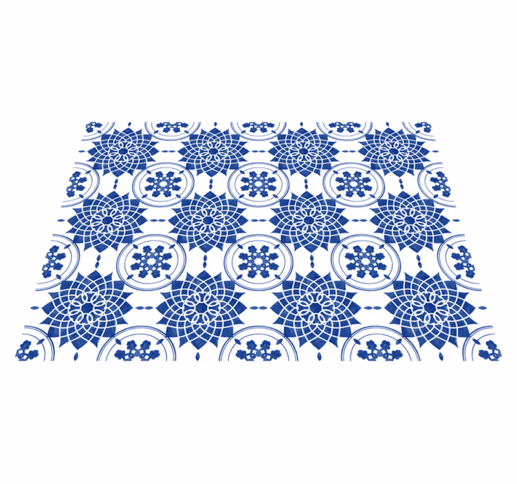 Sudėtingi mėlyni motyvai mandala kilimėlis - „Tenstickers“