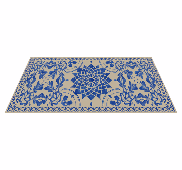 Sudėtingas botaninis motyvas mandala kilimėlis - „Tenstickers“